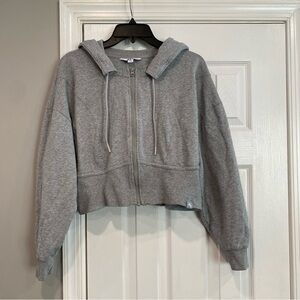 JoyLab Heather Gray Cropped Hoodie